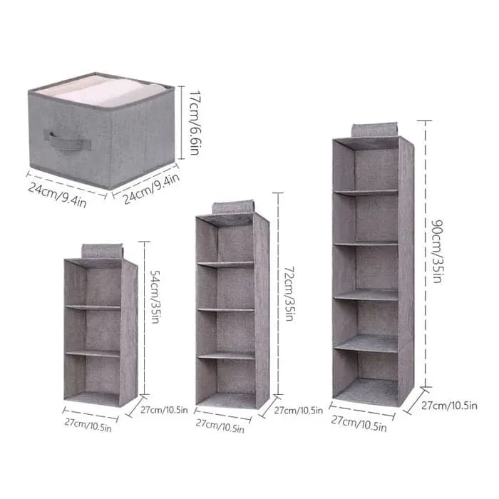 Sac de rangement suspendu pour armoire portable, style tiroir, organisateur de garde-robe lavable