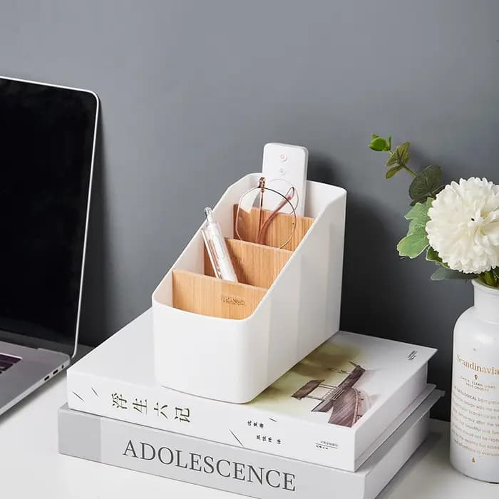 Organisateur de télécommandes de bureau, support de télécommande TV, boîte de rangement de table, organisateur multifonctionnel pour chambre, salon, bureau