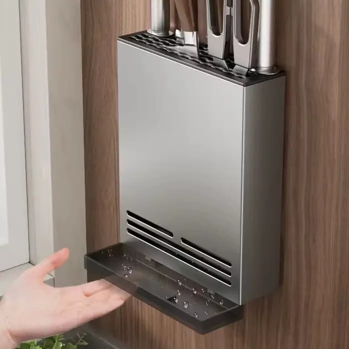 Étagère de rangement de cuisine en acier au carbone et plastique