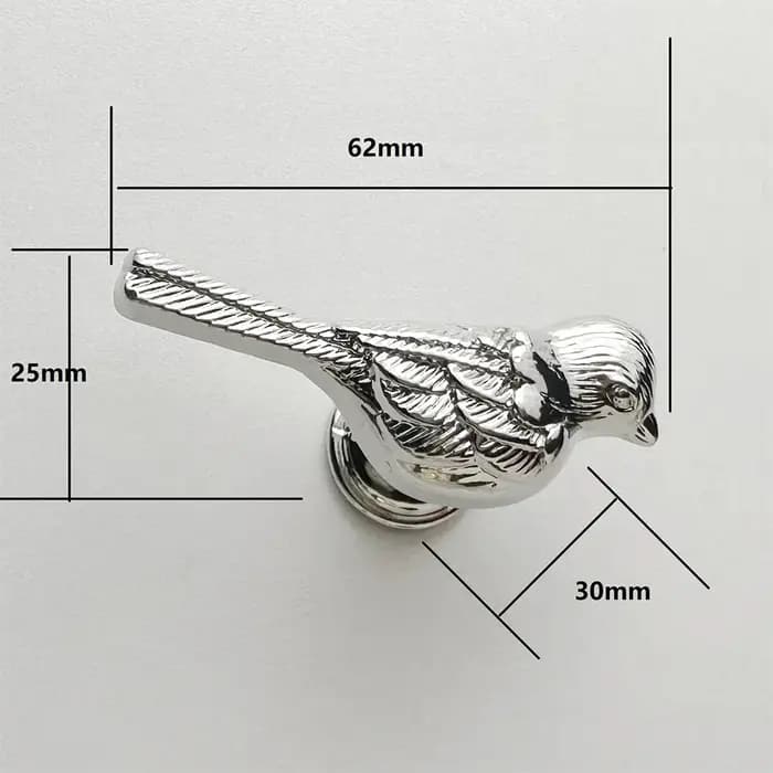 Poignée d'armoire en forme d'oiseau