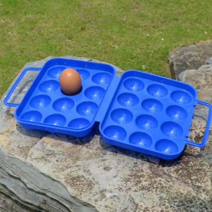 Boîte de rangement d'œufs en plastique PP portable avec couvercle pour pique-nique extérieur et organisation de cuisine moderne taille S ou L