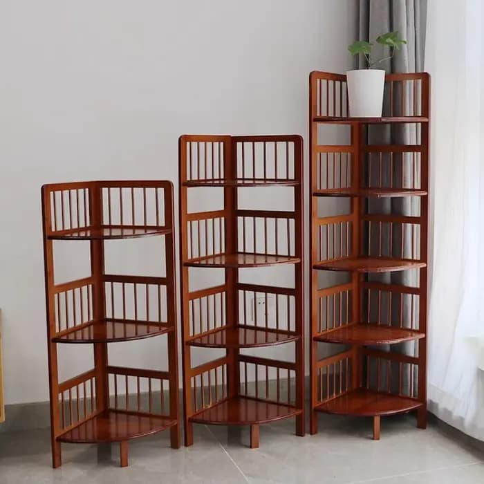 Étagère de rangement multifonctionnelle en bois massif