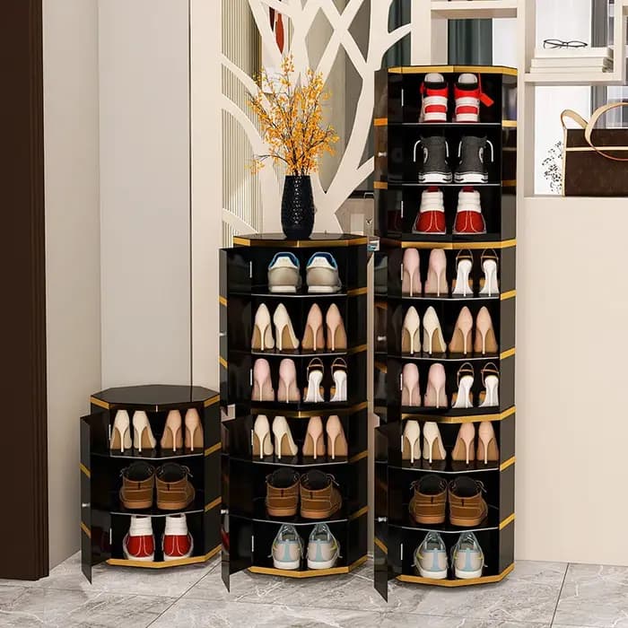 360 ° Armoire à chaussures rotative pour salon 6-14