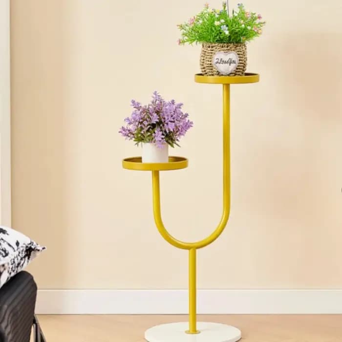 Étagère Flottante Dorée Européenne pour Plantes d'Intérieur