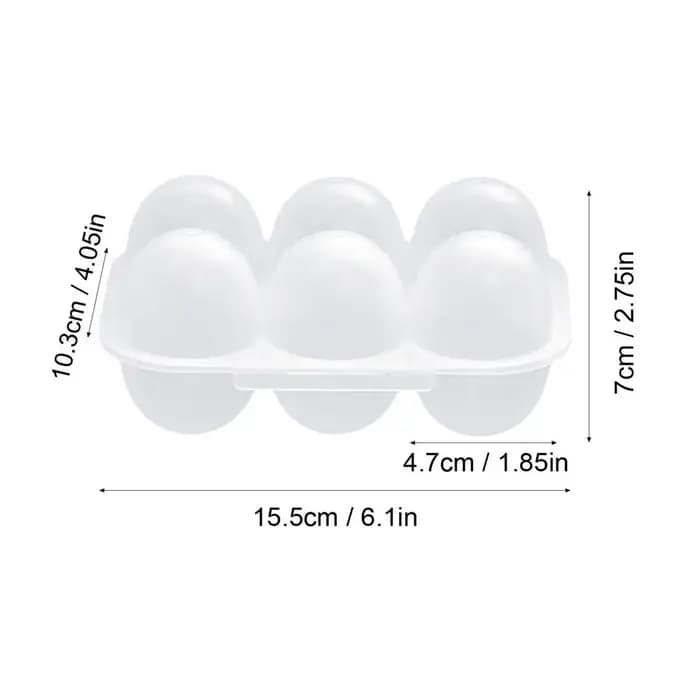 Boîte à œufs à 6 grilles, conteneur porte-œufs transparent et réutilisable, Carton à œufs avec distr