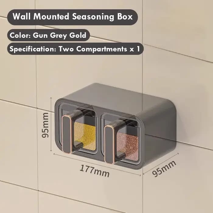 Boîte de rangement pour assaisonnements de cuisine non perforée avec cuillère, ensemble de récipient