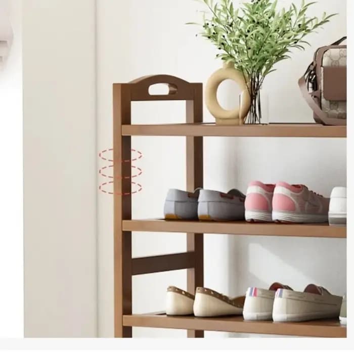 Organiseur de chaussures en bois à 4-8 niveaux