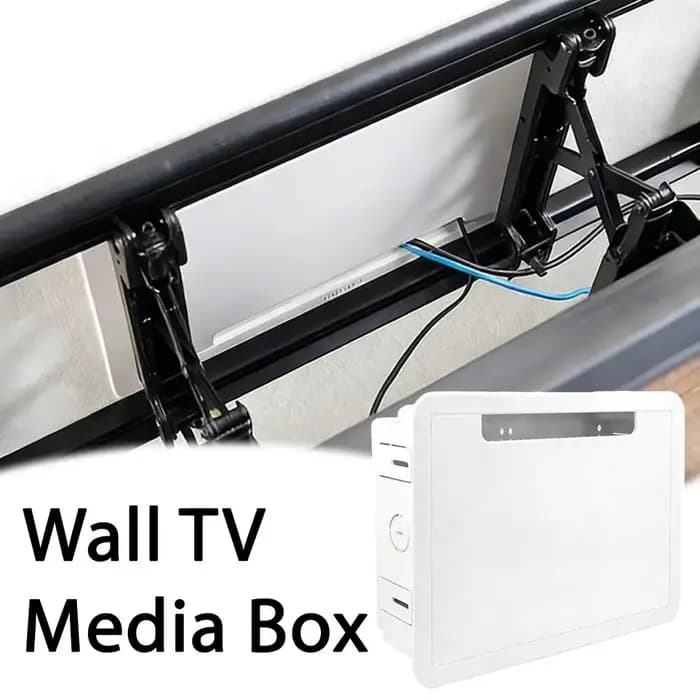 Boîte multimédia TV, prise polyvalente et boîtier réseau