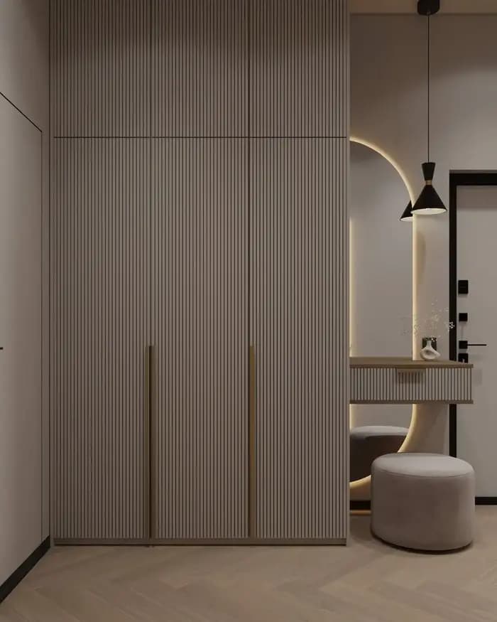 Armoire de chambre moderne minimaliste sur mesure