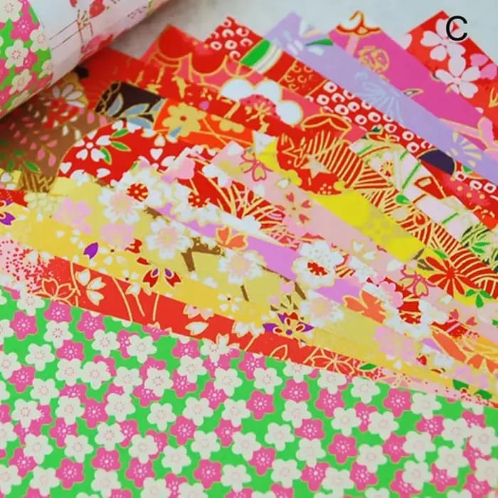 Lot de 20 fleurs décoratives pliables de style japonais