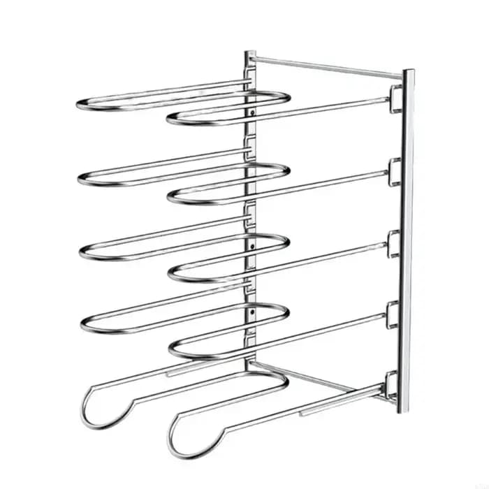 Rangement casseroles en métal à 5 niveaux