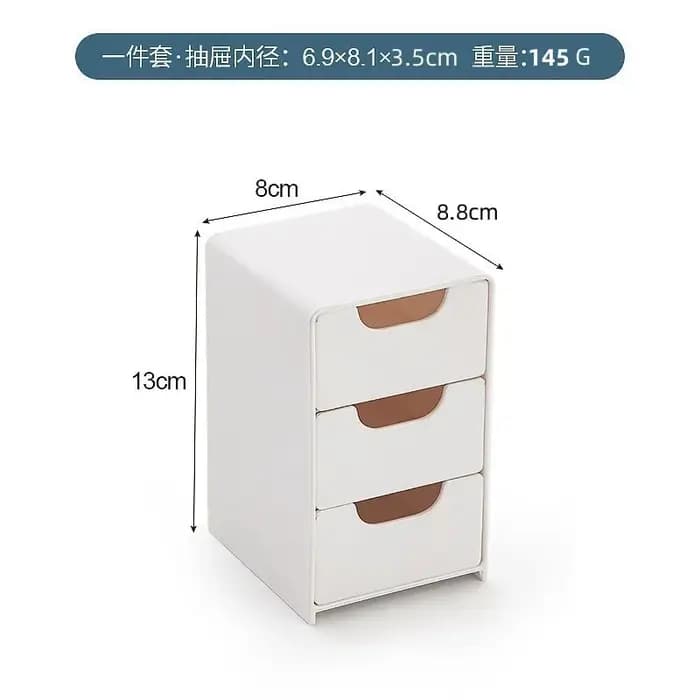 Boîte de rangement de Style tiroir à trois couches, Mini organisateur de bijoux de bureau, meubles,