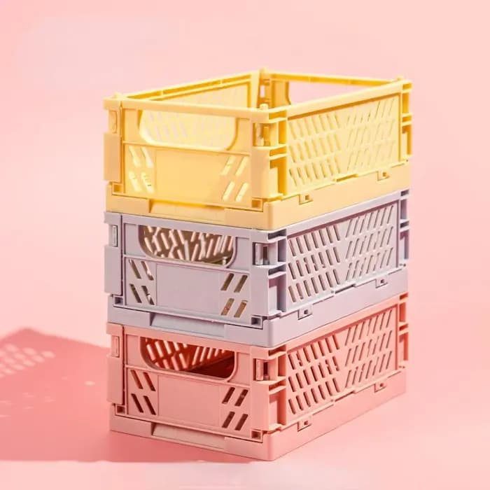 Caisse de rangement pliable en plastique