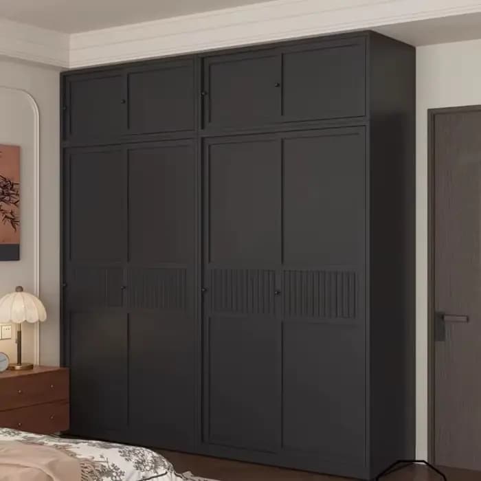 Placard De rangement De garde-robe noir Simple