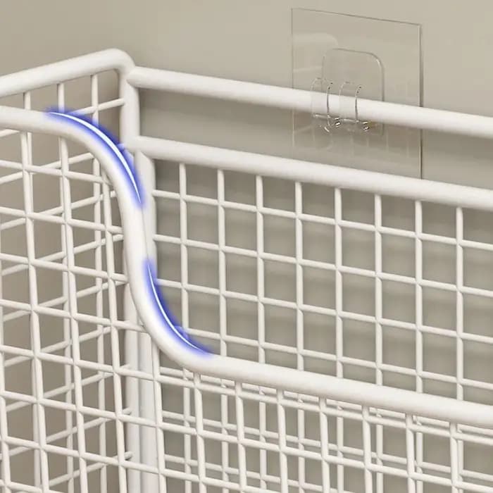 Boîte de rangement de porte d'armoire de cuisine sans poinçon
