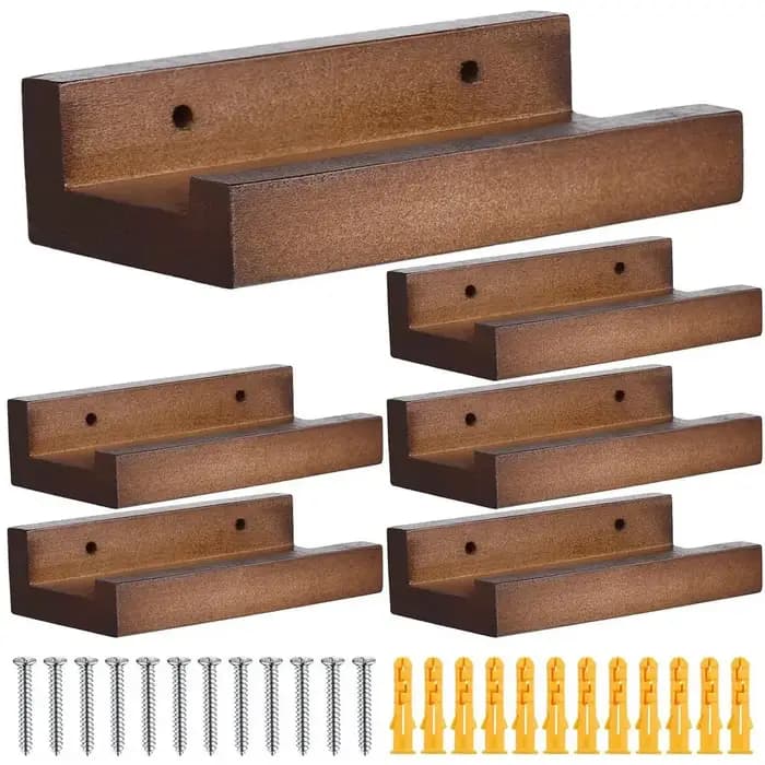 Support mural d'étagère de disque vinyle en bois