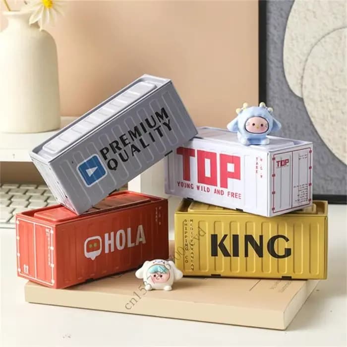 Boîte rangement moderne Conteneur en métal durable pour décoration bureau à domicile P9YB