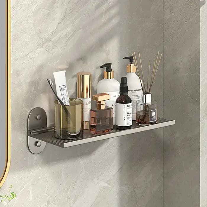 Étagère Murale Moderne et Élégante de Style Nordique T1, Lavabo Pliable, Organisateur de Cosmétiques