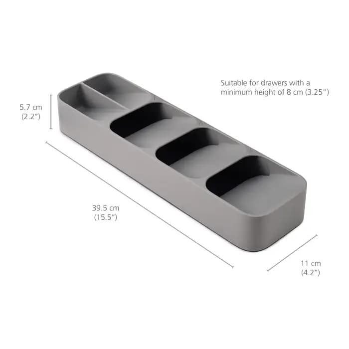 Boîte de rangement multifonctionnelle pour couverts, plateau de rangement compartimenté pour fourche