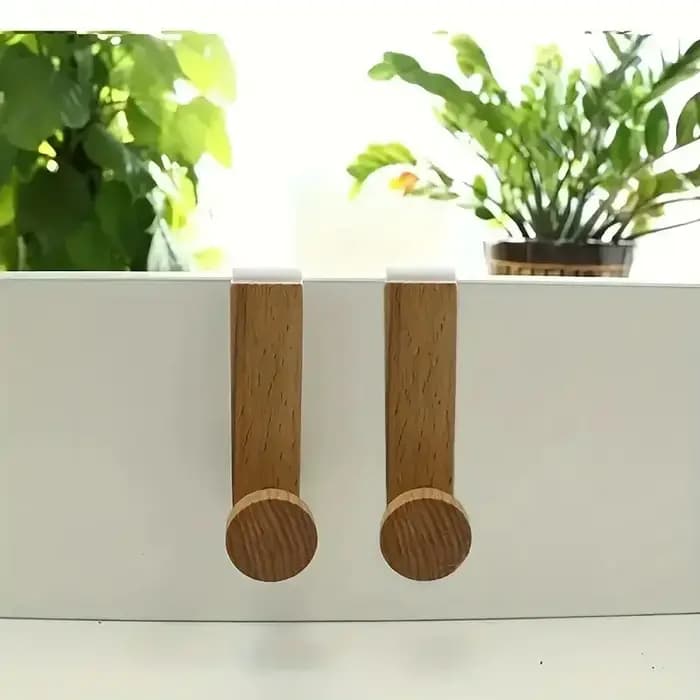 Étagère murale en bois naturel pour porte