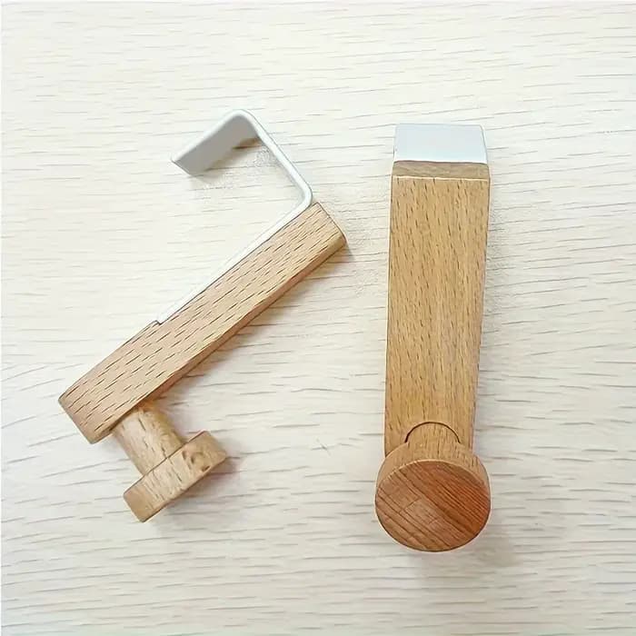 Étagère murale en bois naturel pour porte