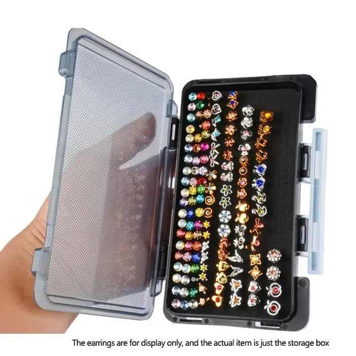 Boîte de rangement portable pour boucles d'oreilles