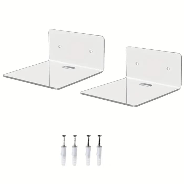 Étagère murale flottante transparente en acrylique, mini présentoir transparent pour chambre à couch