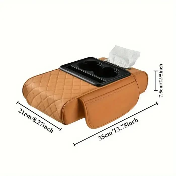 Tapis de console centrale de voiture avec boîte de rangement intégrée