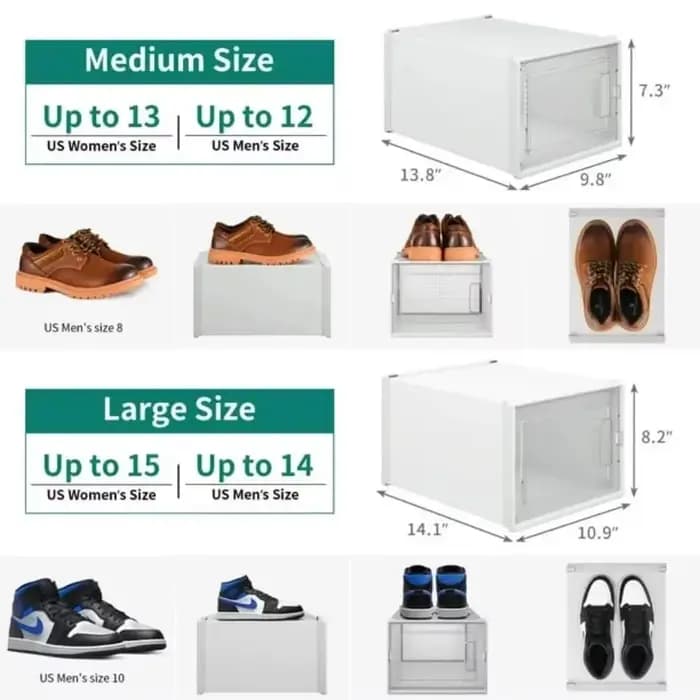 Boîte de rangement de chaussures de grande capacité 12 pièces