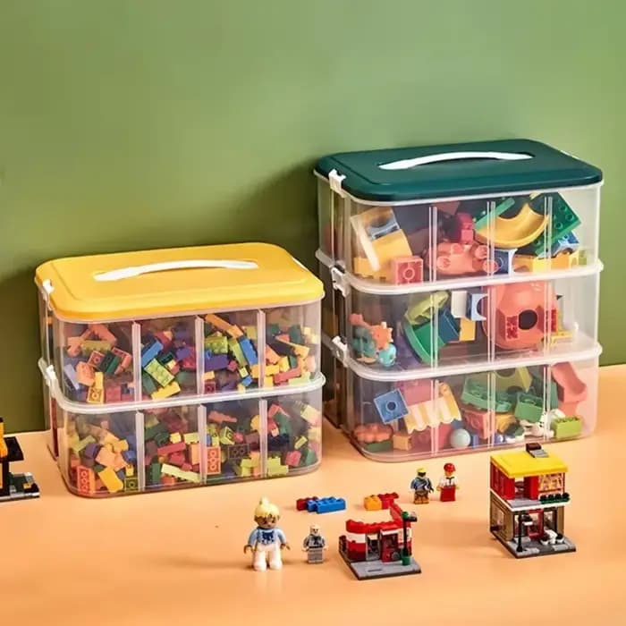 Boîte de rangement pour blocs de construction