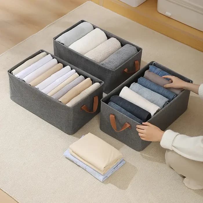 MELStorage-mir de Rangement en Coton et Lin pour Placard Domestique