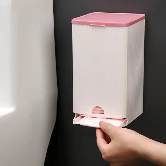 Petite boîte de rangement murale anti-poussière pour serviettes hygiéniques