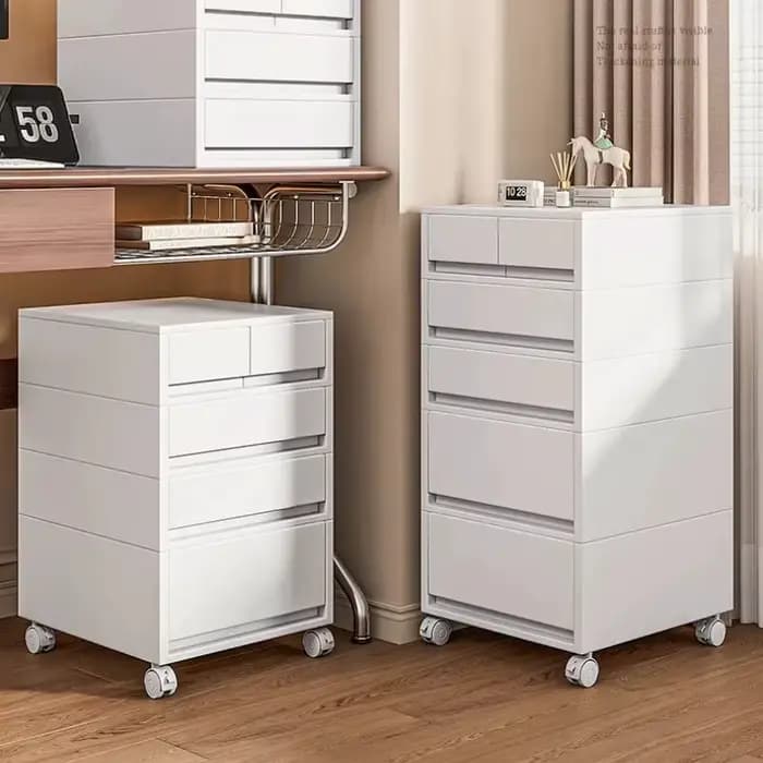 Armoire de rangement de bureau mobile avec tiroirs – Organisateur pour bureau/sous-bureau