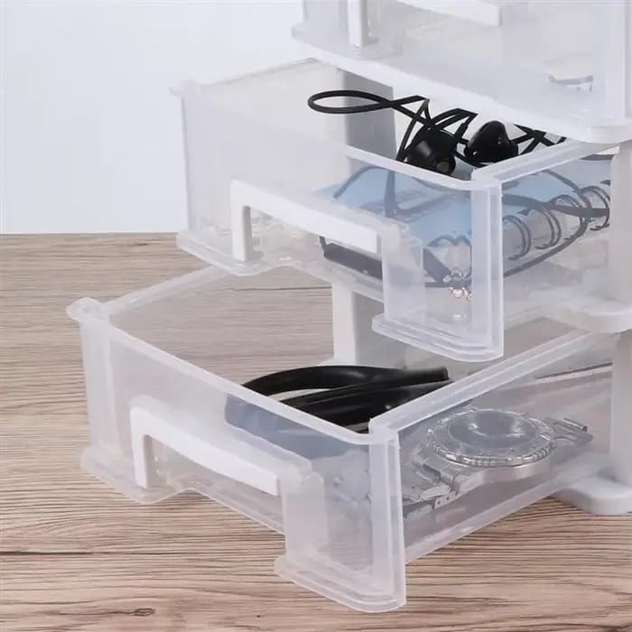 Armoire de rangement à cinq niveaux, en plastique, Type tiroir, placard, Portable, anti-poussière, o