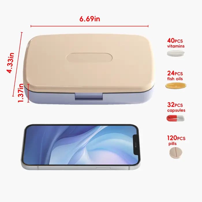 Boîte de rangement magnétique à couvercle avec 9 compartiments