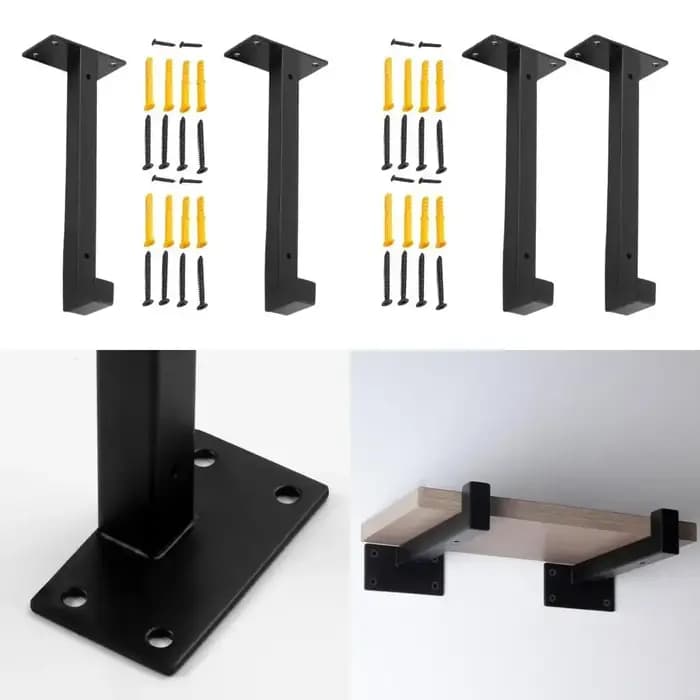Support support d'étagère en acier à haut carbone avec crochet suspendu pour divers types mur 37JD