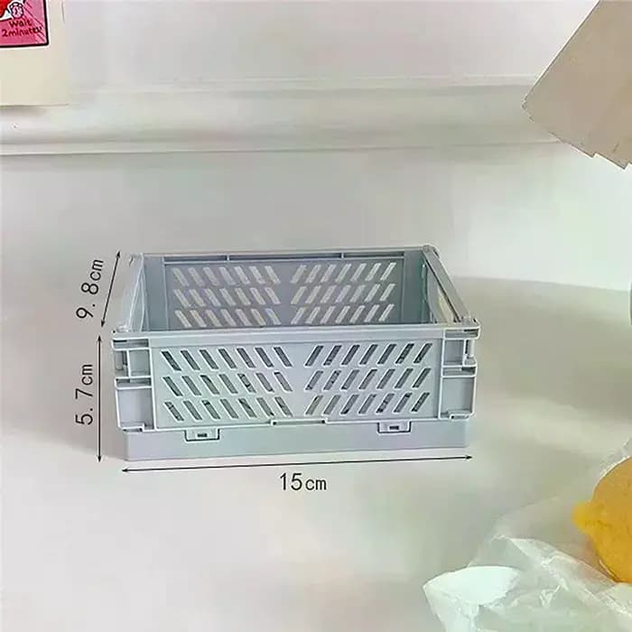 Caisse pliable en plastique, boîte de rangement pliable, panier, conteneur cosmétique, support de bureau, boîte de rangement pour la maison, le bureau et l'école