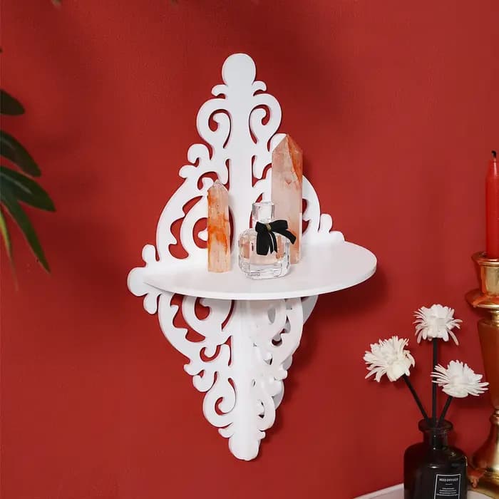 1 pièce, étagère décorative blanche à motif européen créatif et simple pour le rangement
