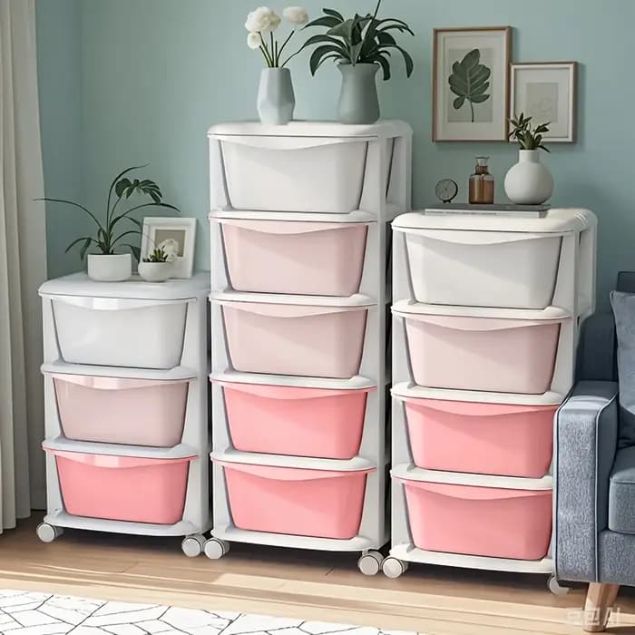 Tiroir en plastique type armoire de rangement multicouche