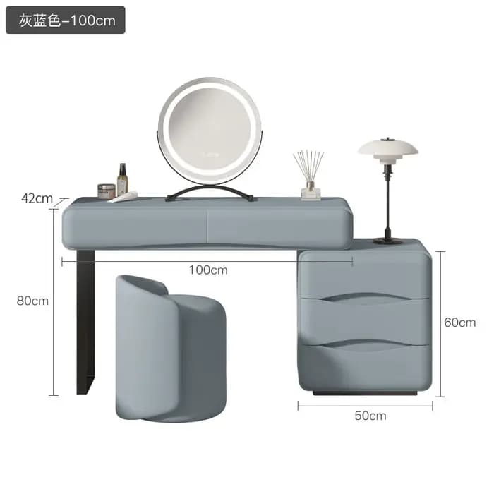 Esthétique luxe Coiffeuse rangement Design moderne Simple vanité Table à la mode tiroir