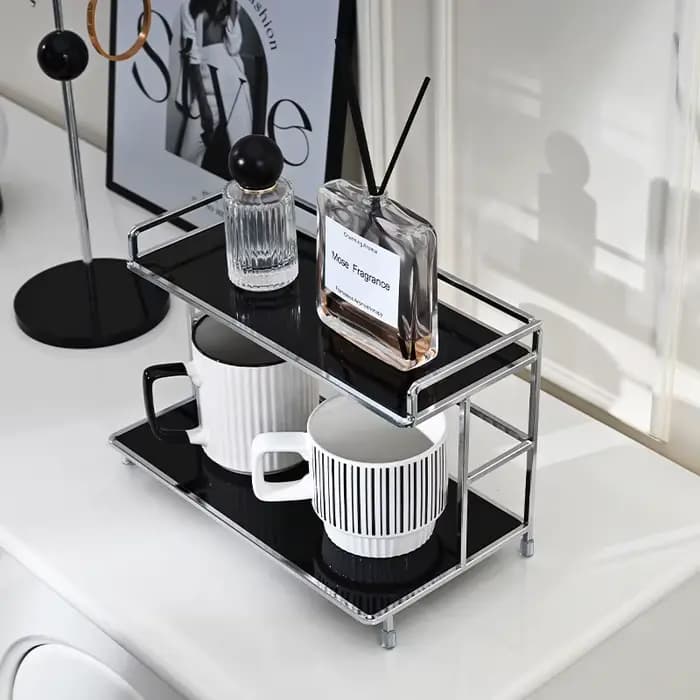 Étagère de rangement superposée en métal pour bureau