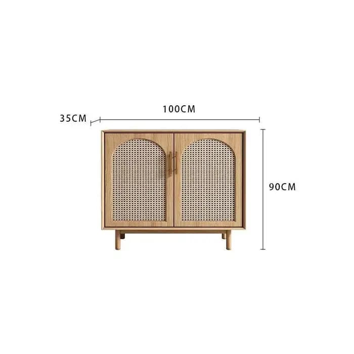 Petite armoire de rangement en arc de Style Simple, pour appartement, salon, entrée, bois massif, in
