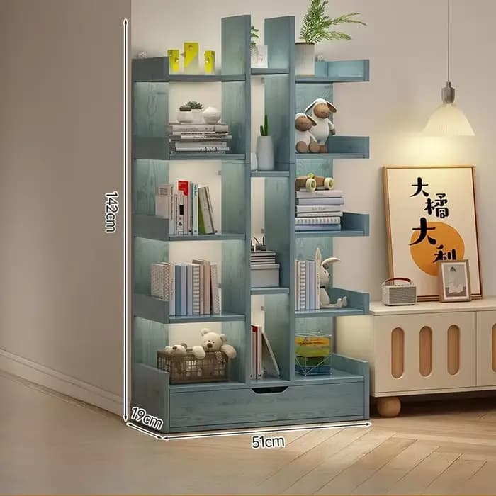 Bibliothèque de salon en bois massif
