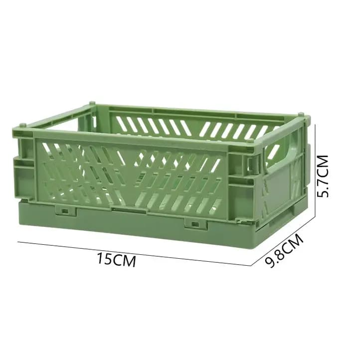 Caisse de rangement pliable en plastique, panier pliable, empilable, mignon, maquillage, bijoux, jou