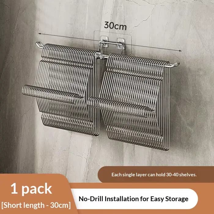 Organisateur de rangement pour cintres à vêtements - Parfait pour le balcon, la cuisine, la chambre.