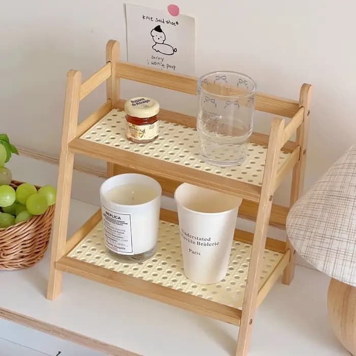 Étagère murale en bambou multifonctionnelle 2026 – Support à tasses à café – Idéale pour la cuisine