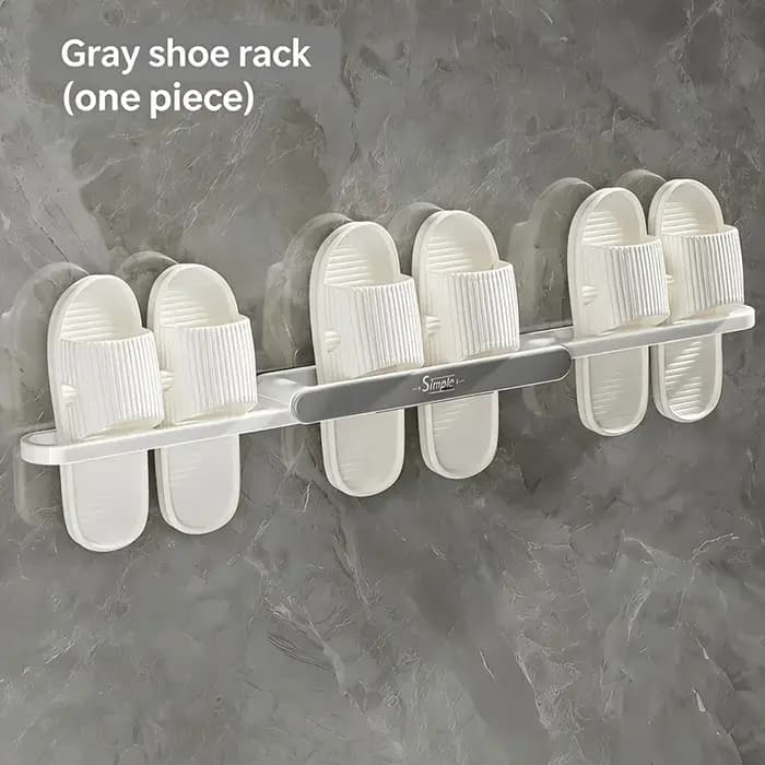 Support de rangement rotatif et pliable pour chaussons de salle de bain – Organisateur mural ou à suspendre derrière la