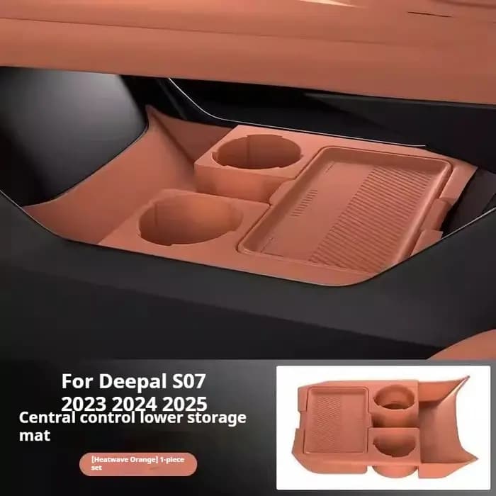 Pour Deepal S07 2023 2024 2025 – Boîte de rangement inférieure de la console centrale avec couvercle rabattable