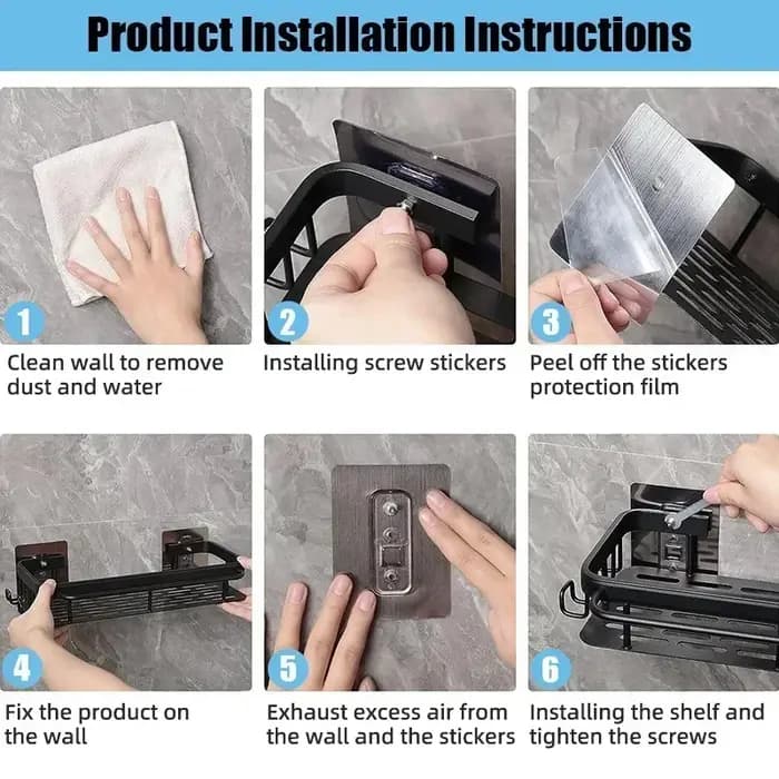 HOShelf-Étagère de douche T1 en alliage d'aluminium