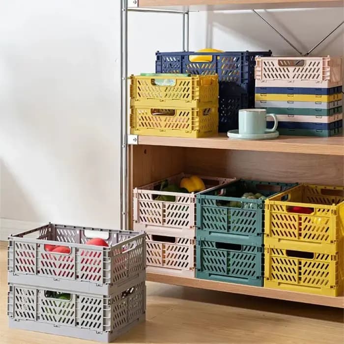 Caisse de rangement pliable en plastique